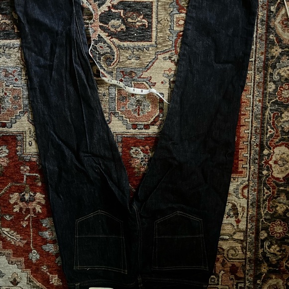 Tellason Stock Indigo Jeans 34x28 with Contrast Stitching - Picture 4 of 6